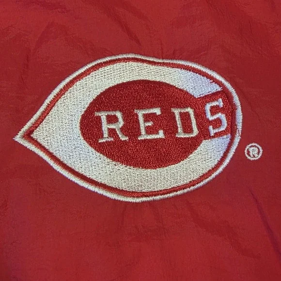 cincinnati reds Windbreaker Vintage MLB Logo 7 Full Zip Embroidered Jacket Sz XL